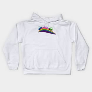 Over the rainbow with love. 90s Kids Hoodie